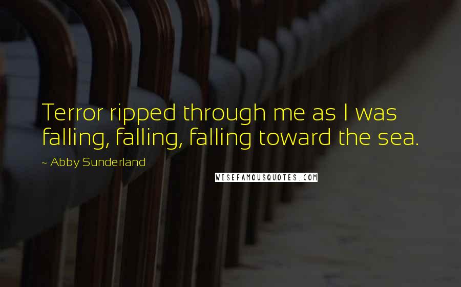 Abby Sunderland Quotes: Terror ripped through me as I was falling, falling, falling toward the sea.