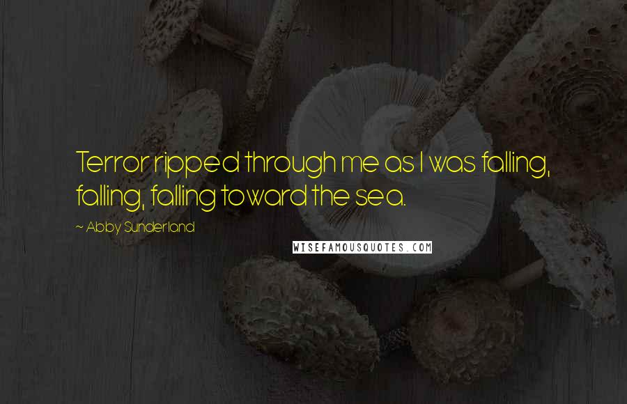 Abby Sunderland Quotes: Terror ripped through me as I was falling, falling, falling toward the sea.