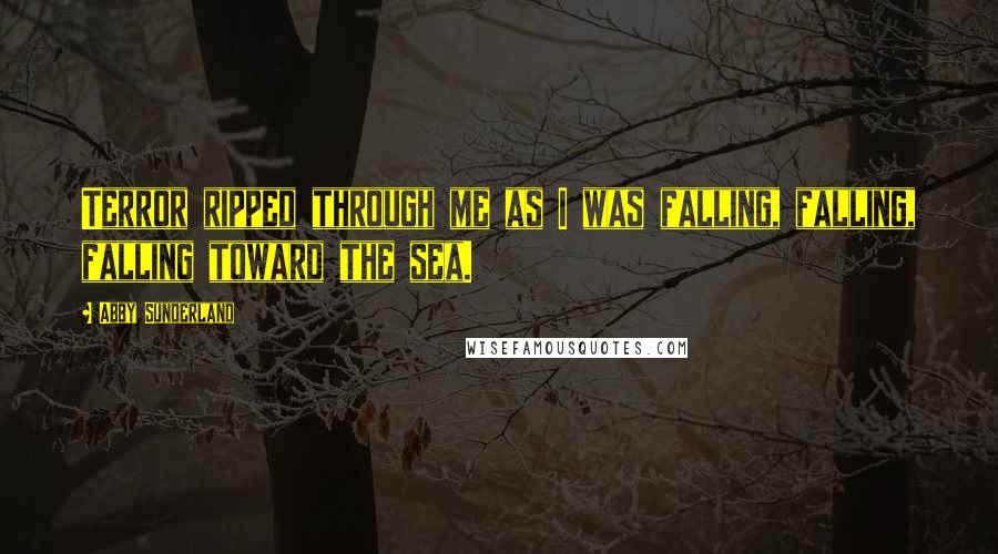 Abby Sunderland Quotes: Terror ripped through me as I was falling, falling, falling toward the sea.