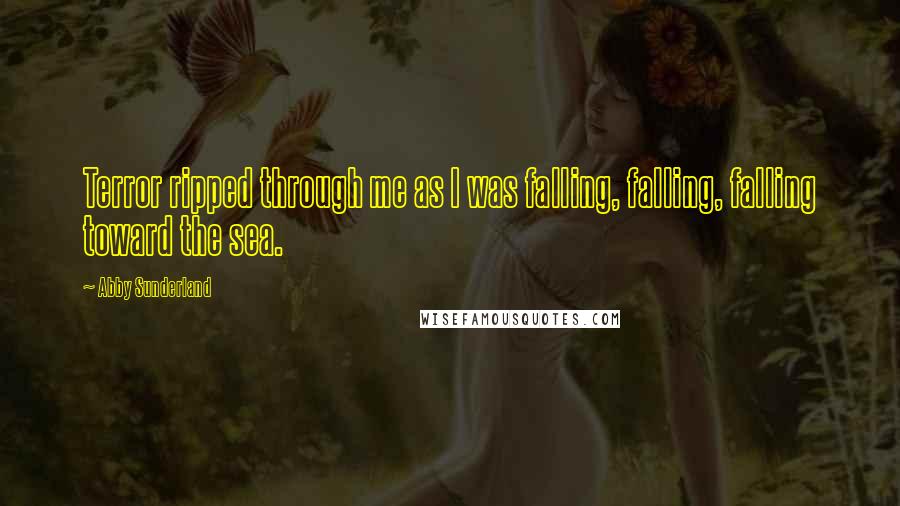 Abby Sunderland Quotes: Terror ripped through me as I was falling, falling, falling toward the sea.