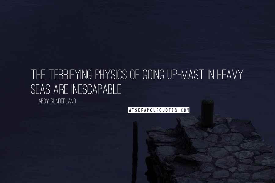 Abby Sunderland Quotes: The terrifying physics of going up-mast in heavy seas are inescapable.