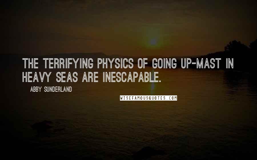 Abby Sunderland Quotes: The terrifying physics of going up-mast in heavy seas are inescapable.