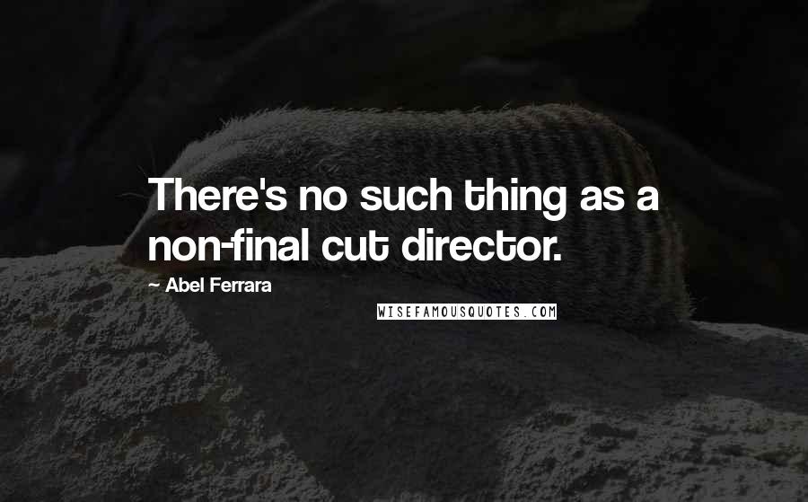 Abel Ferrara Quotes: There's no such thing as a non-final cut director.