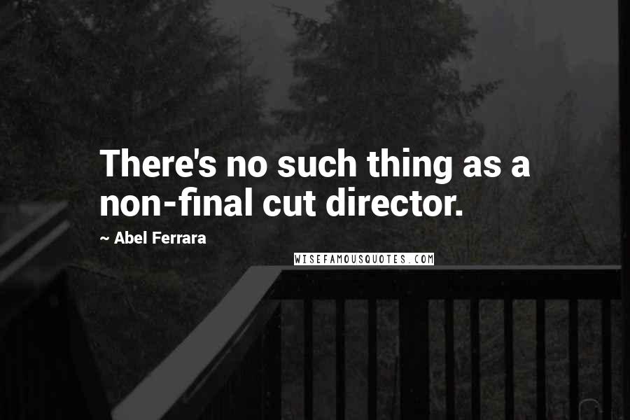 Abel Ferrara Quotes: There's no such thing as a non-final cut director.