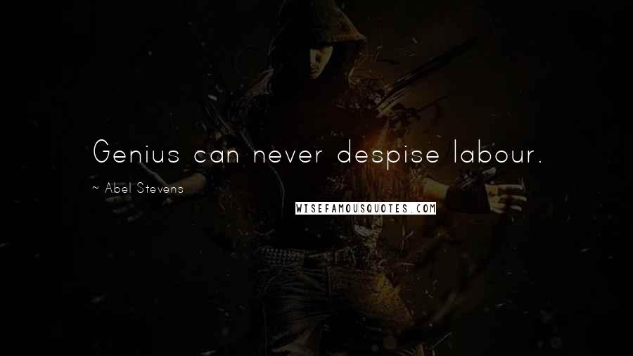 Abel Stevens Quotes: Genius can never despise labour.
