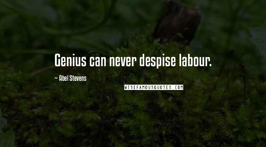 Abel Stevens Quotes: Genius can never despise labour.