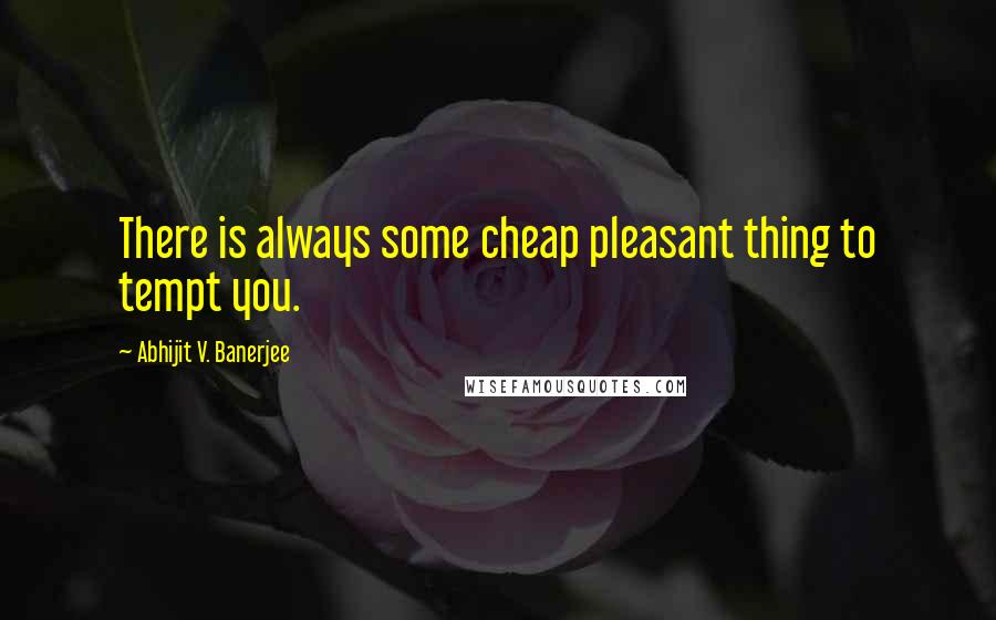 Abhijit V. Banerjee Quotes: There is always some cheap pleasant thing to tempt you.