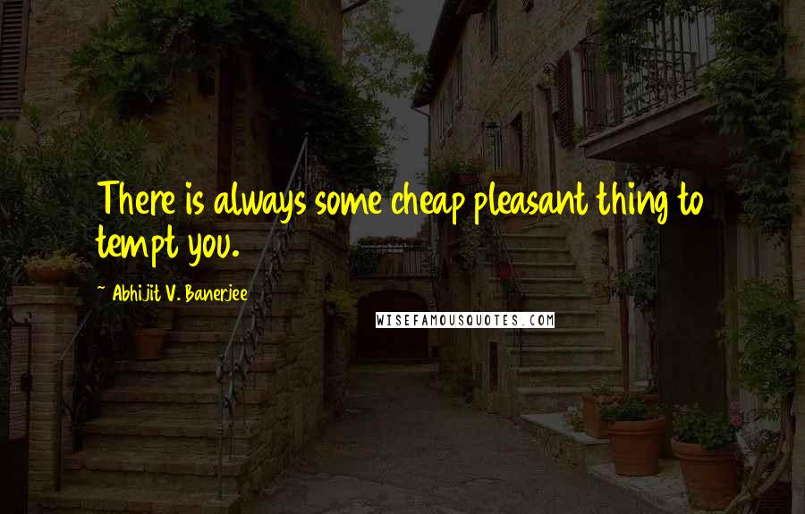 Abhijit V. Banerjee Quotes: There is always some cheap pleasant thing to tempt you.