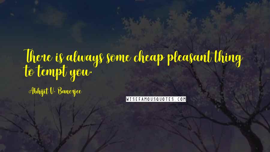 Abhijit V. Banerjee Quotes: There is always some cheap pleasant thing to tempt you.