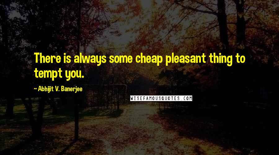 Abhijit V. Banerjee Quotes: There is always some cheap pleasant thing to tempt you.