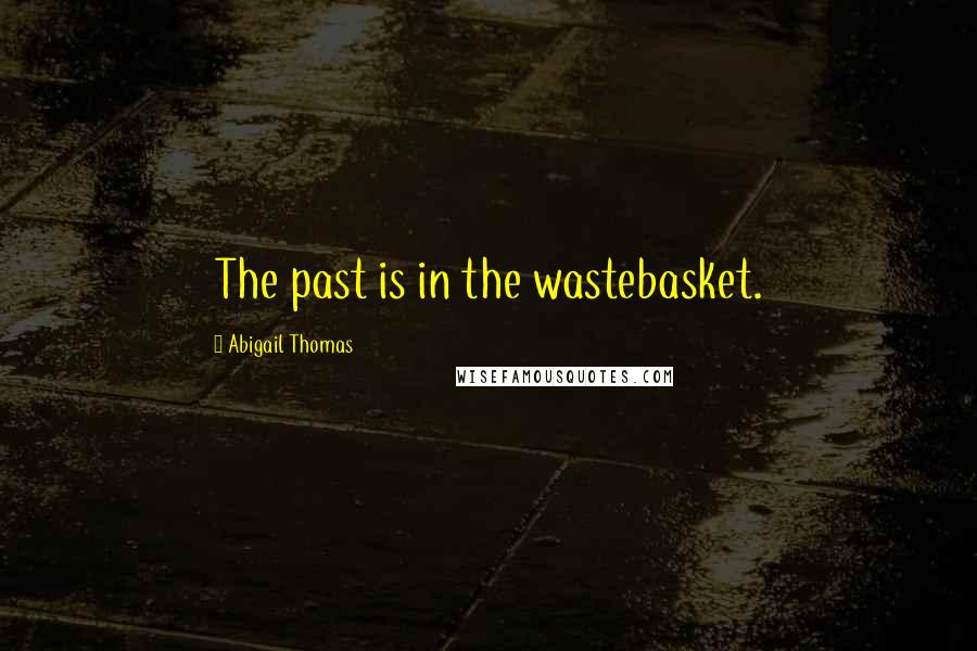 Abigail Thomas Quotes: The past is in the wastebasket.