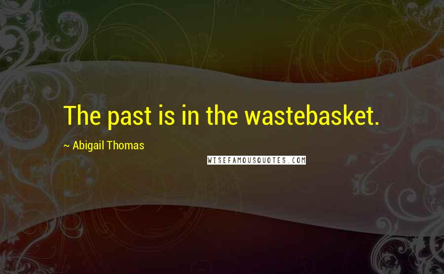 Abigail Thomas Quotes: The past is in the wastebasket.