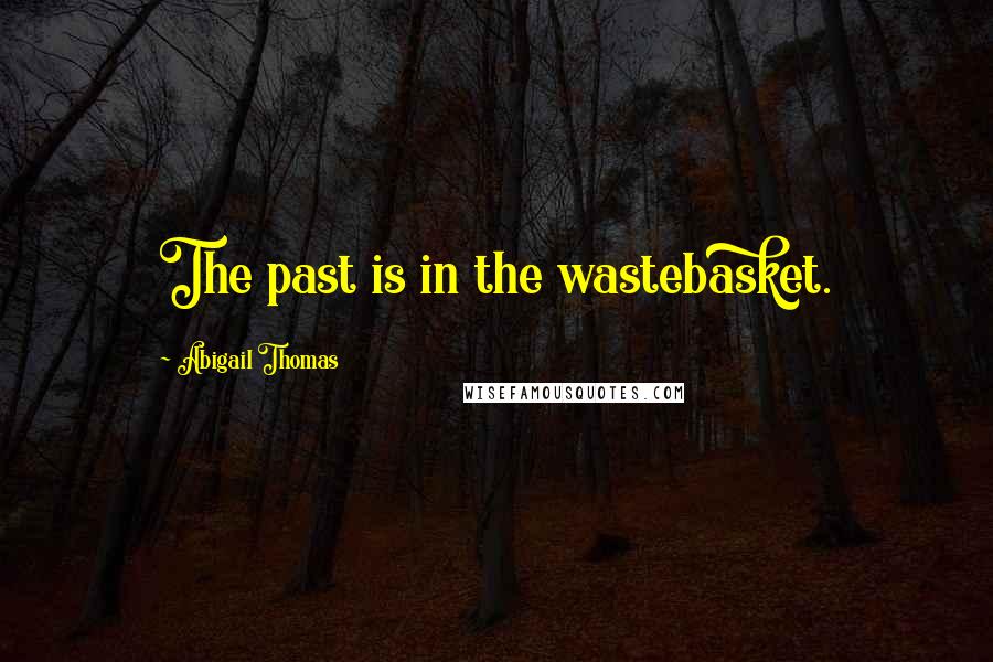 Abigail Thomas Quotes: The past is in the wastebasket.