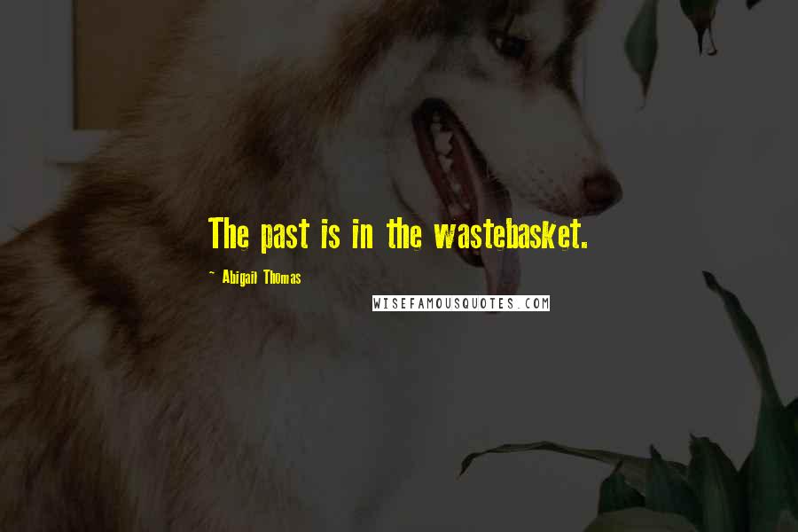 Abigail Thomas Quotes: The past is in the wastebasket.