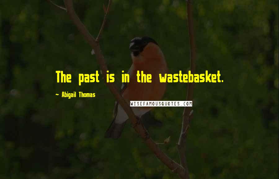 Abigail Thomas Quotes: The past is in the wastebasket.