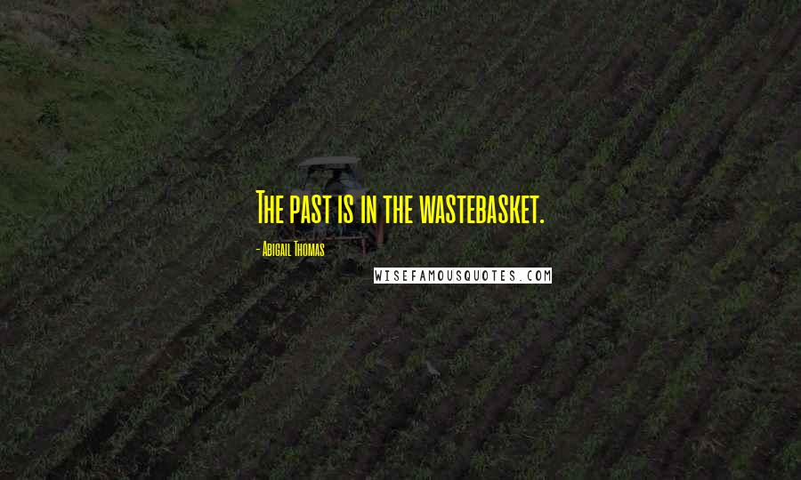 Abigail Thomas Quotes: The past is in the wastebasket.