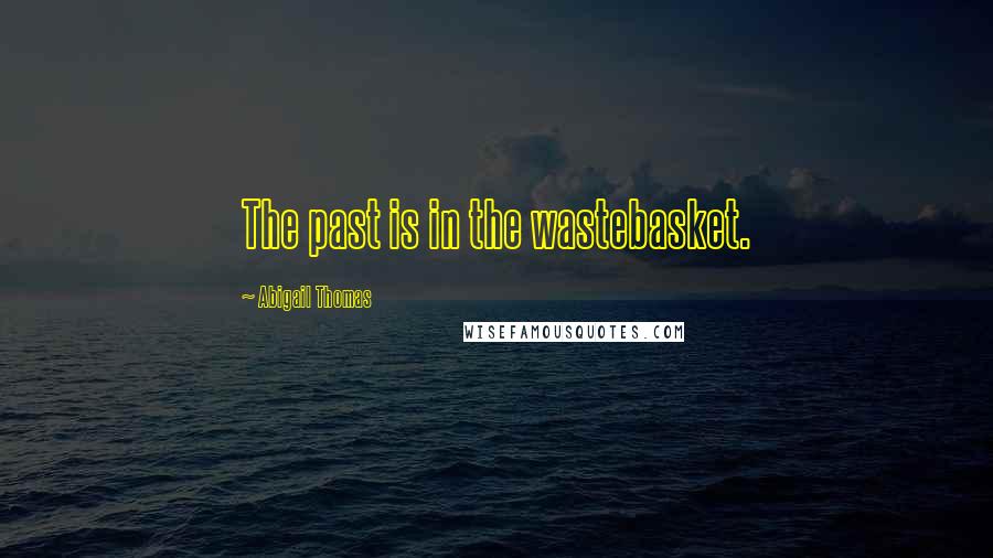 Abigail Thomas Quotes: The past is in the wastebasket.