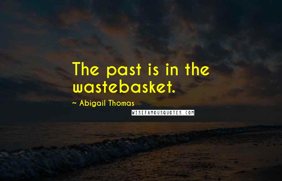 Abigail Thomas Quotes: The past is in the wastebasket.