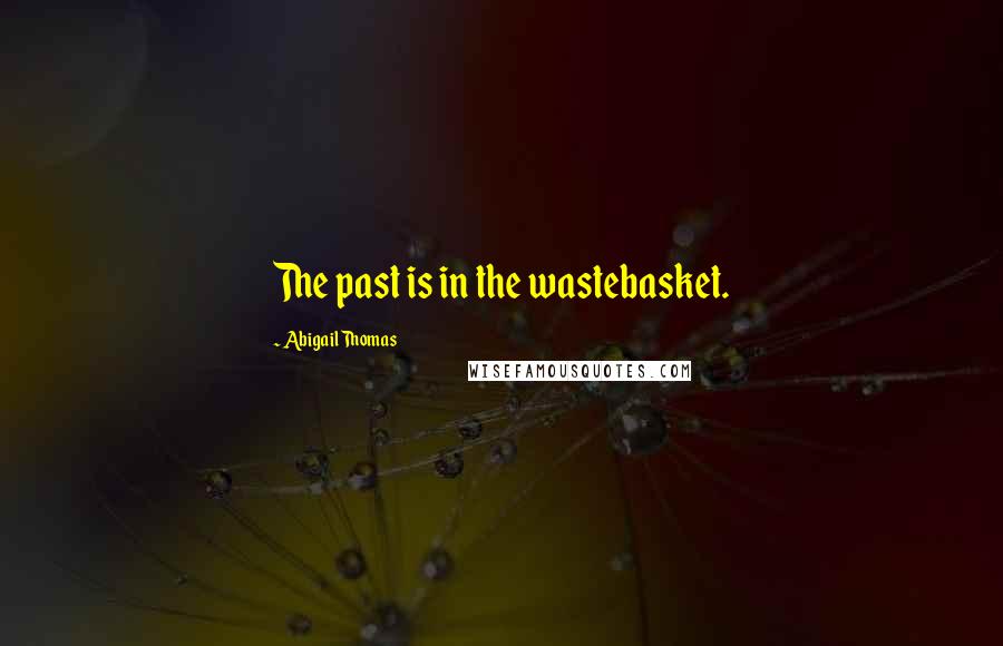 Abigail Thomas Quotes: The past is in the wastebasket.
