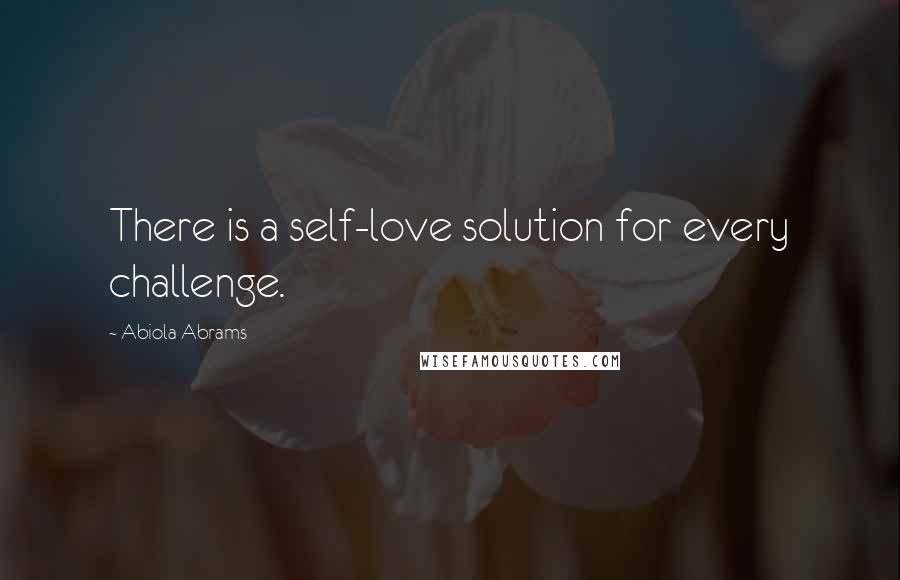 Abiola Abrams Quotes: There is a self-love solution for every challenge.