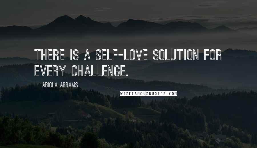 Abiola Abrams Quotes: There is a self-love solution for every challenge.