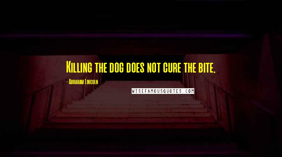 Abraham Lincoln Quotes: Killing the dog does not cure the bite.