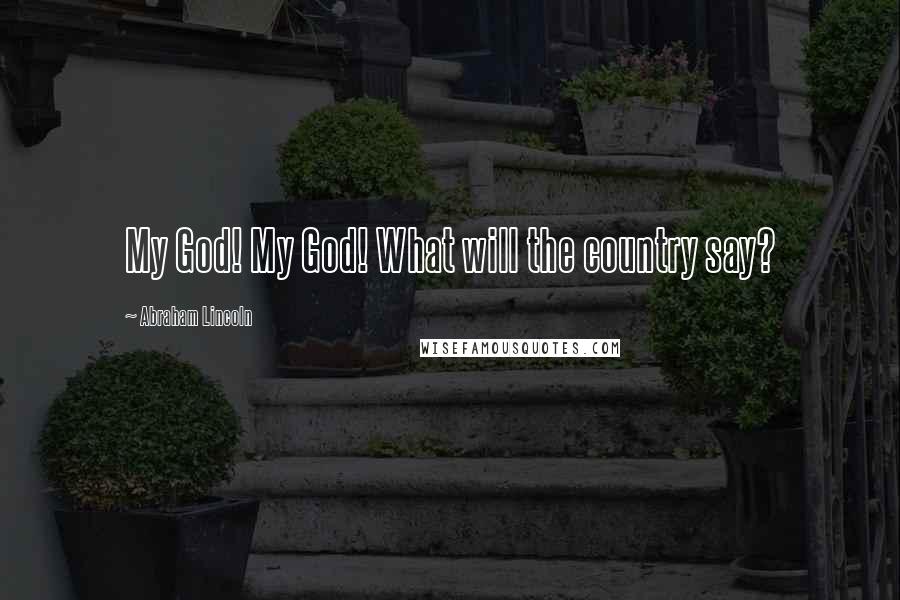 Abraham Lincoln Quotes: My God! My God! What will the country say?