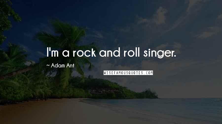 Adam Ant Quotes: I'm a rock and roll singer.