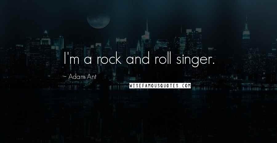 Adam Ant Quotes: I'm a rock and roll singer.