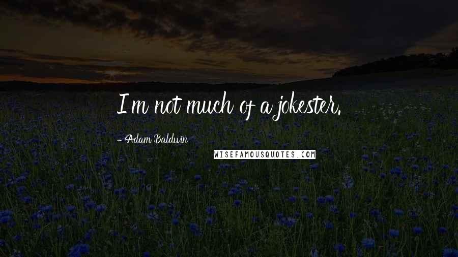 Adam Baldwin Quotes: I'm not much of a jokester.