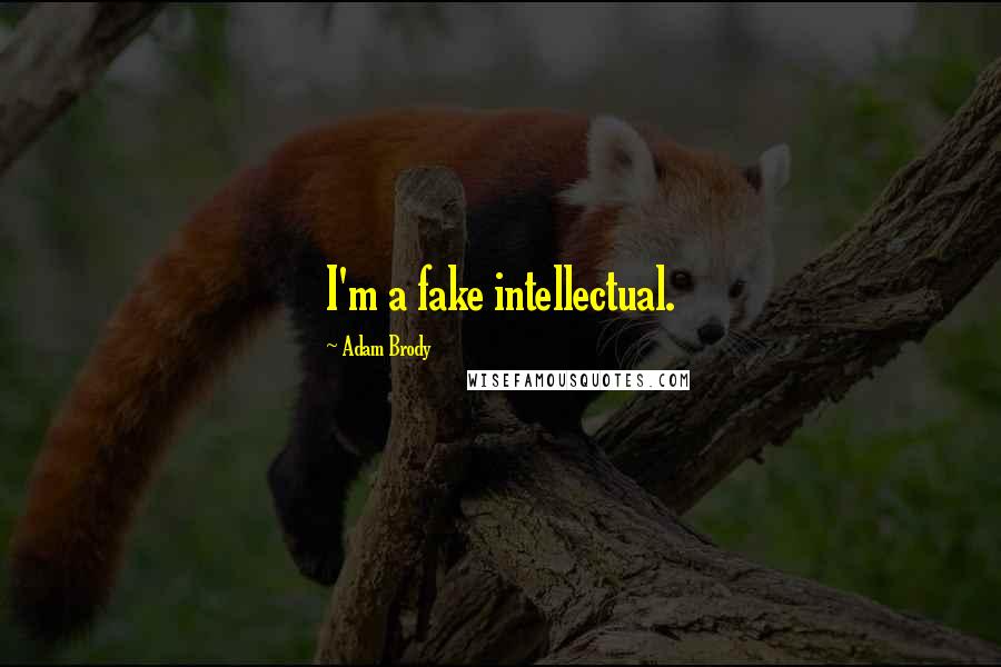 Adam Brody Quotes: I'm a fake intellectual.