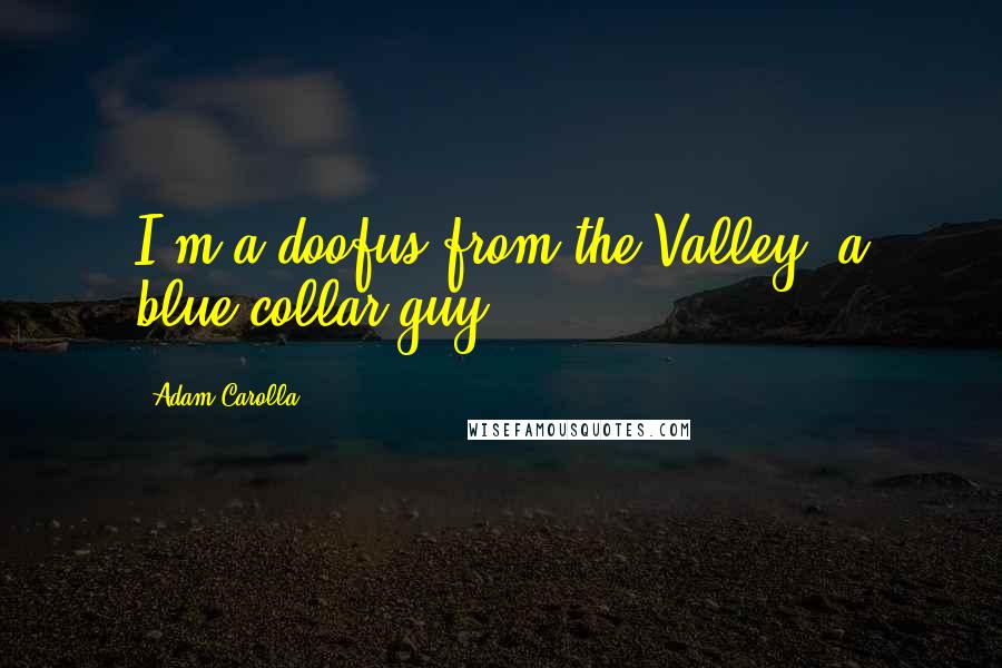 Adam Carolla Quotes: I'm a doofus from the Valley, a blue-collar guy.