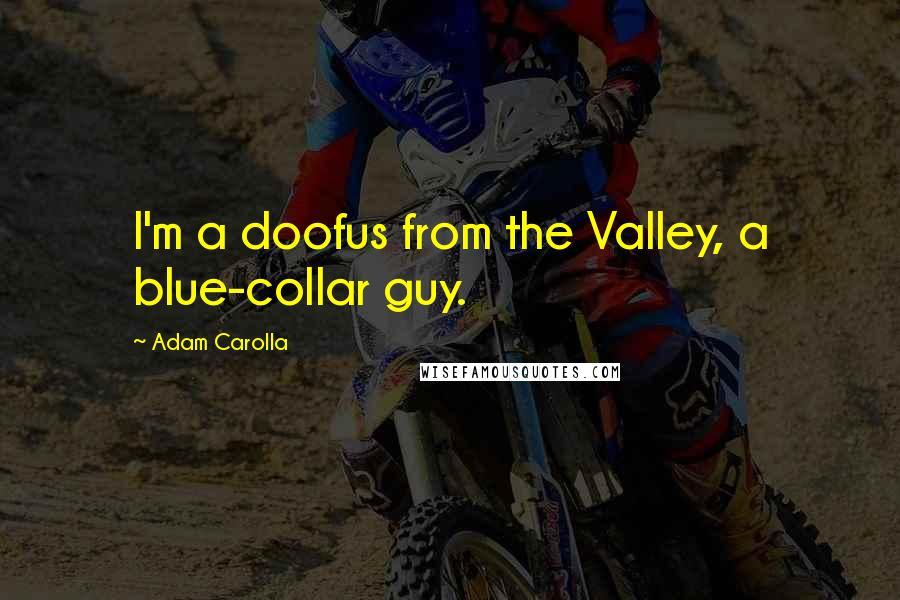 Adam Carolla Quotes: I'm a doofus from the Valley, a blue-collar guy.