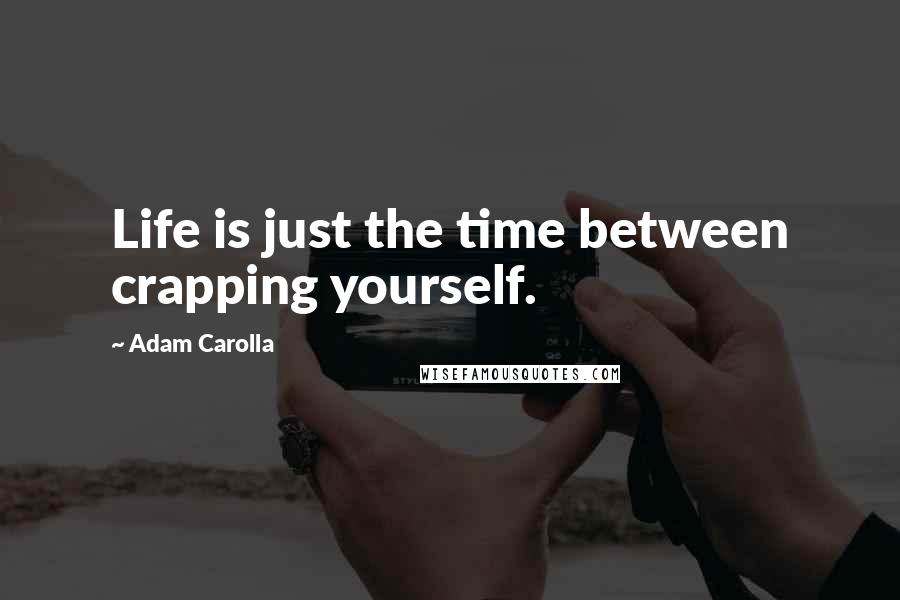 Adam Carolla Quotes: Life is just the time between crapping yourself.