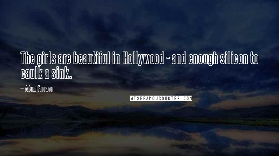 Adam Ferrara Quotes: The girls are beautiful in Hollywood - and enough silicon to caulk a sink.