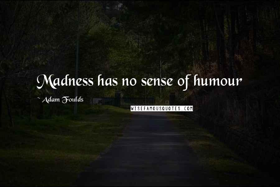 Adam Foulds Quotes: Madness has no sense of humour