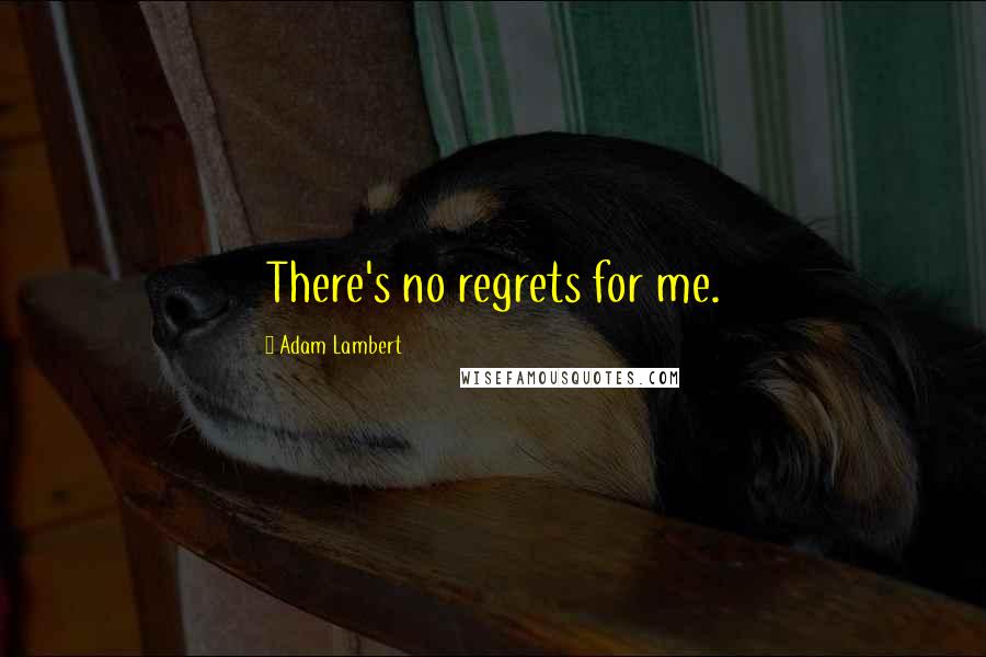 Adam Lambert Quotes: There's no regrets for me.