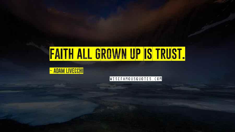 Adam LiVecchi Quotes: Faith all grown up is trust.