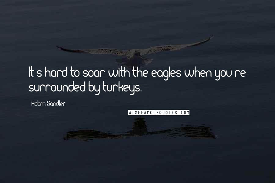 Adam Sandler Quotes: It's hard to soar with the eagles when you're surrounded by turkeys.