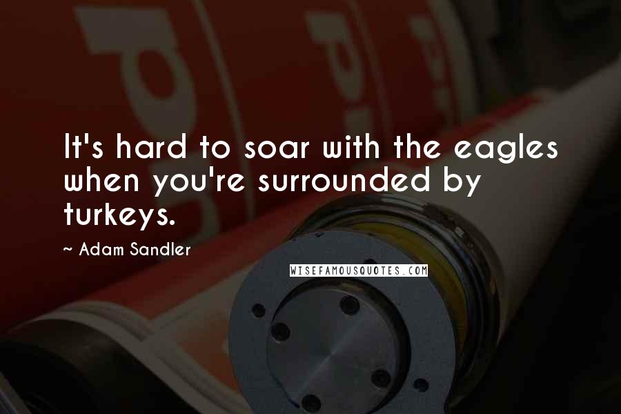 Adam Sandler Quotes: It's hard to soar with the eagles when you're surrounded by turkeys.