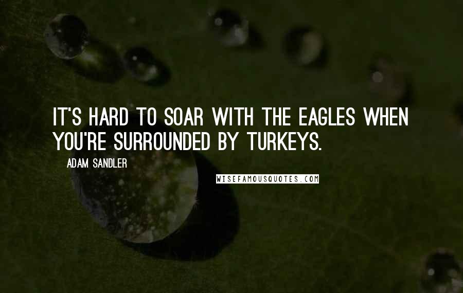 Adam Sandler Quotes: It's hard to soar with the eagles when you're surrounded by turkeys.