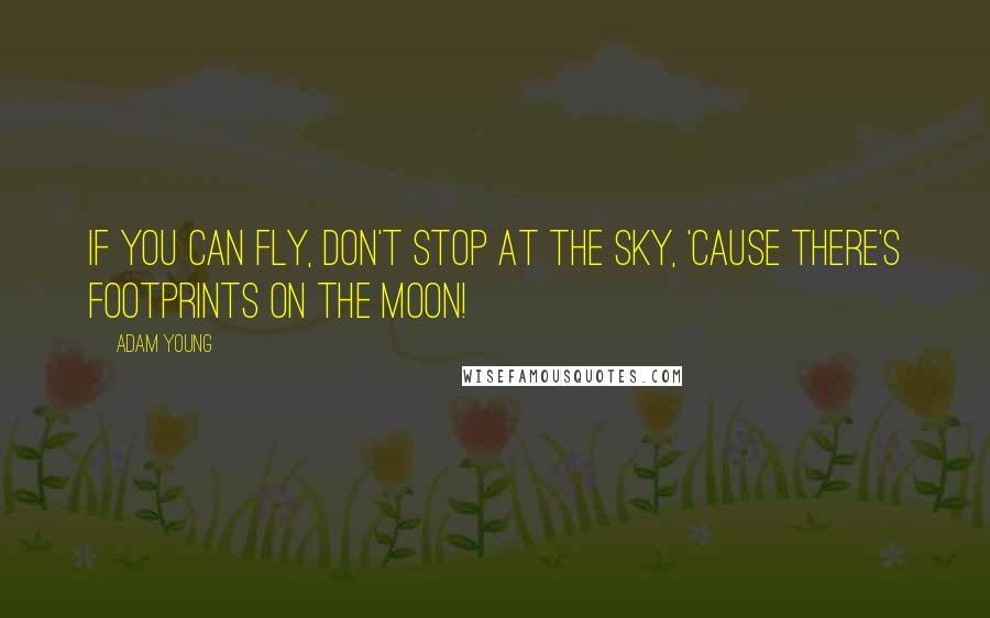 Adam Young Quotes: If you can fly, don't stop at the sky, 'cause there's footprints on the moon!