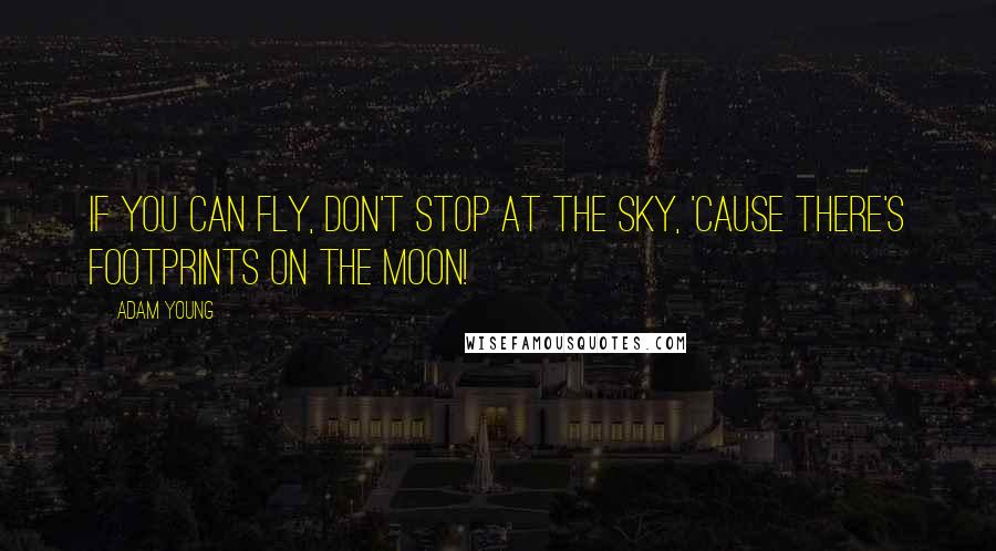 Adam Young Quotes: If you can fly, don't stop at the sky, 'cause there's footprints on the moon!