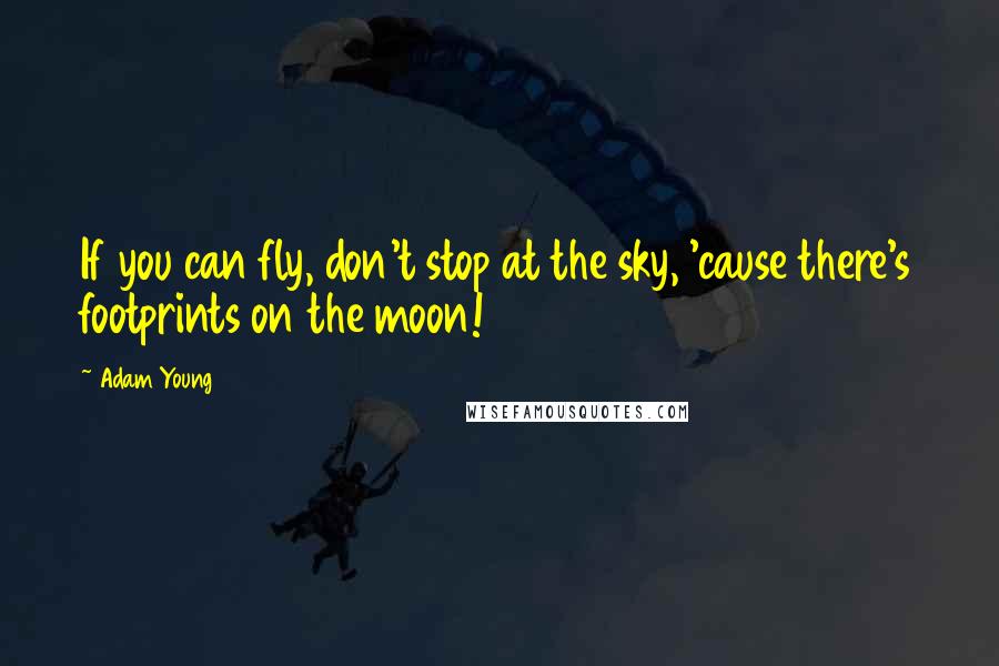 Adam Young Quotes: If you can fly, don't stop at the sky, 'cause there's footprints on the moon!