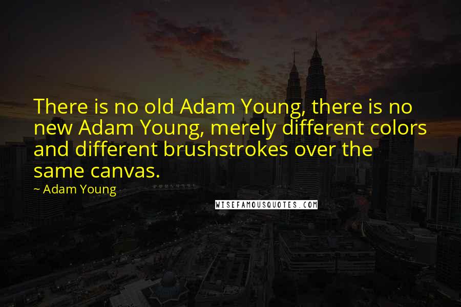 Adam Young Quotes: There is no old Adam Young, there is no new Adam Young, merely different colors and different brushstrokes over the same canvas.