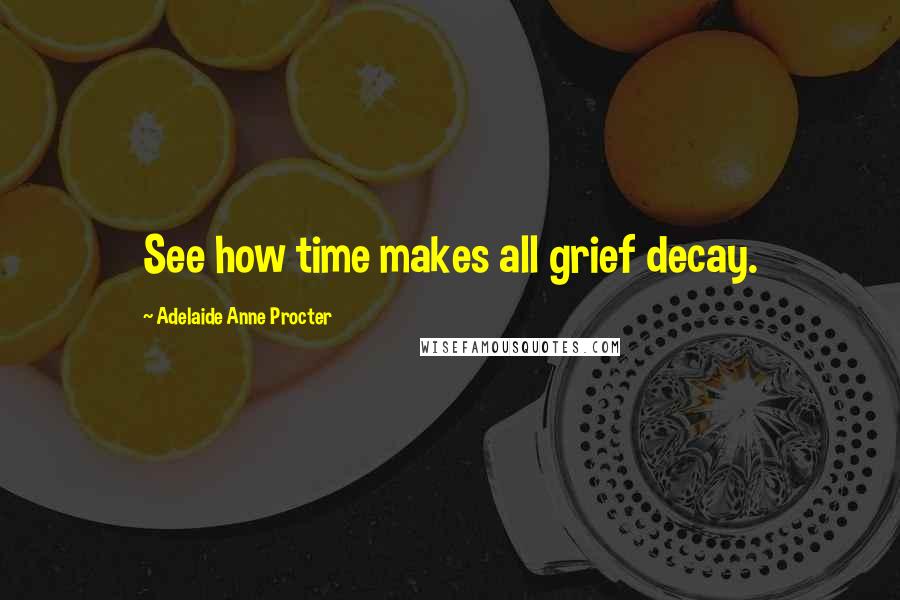 Adelaide Anne Procter Quotes: See how time makes all grief decay.