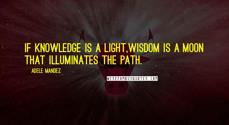 Adele Mandez Quotes: If knowledge is a light,wisdom is a moon that illuminates the path.