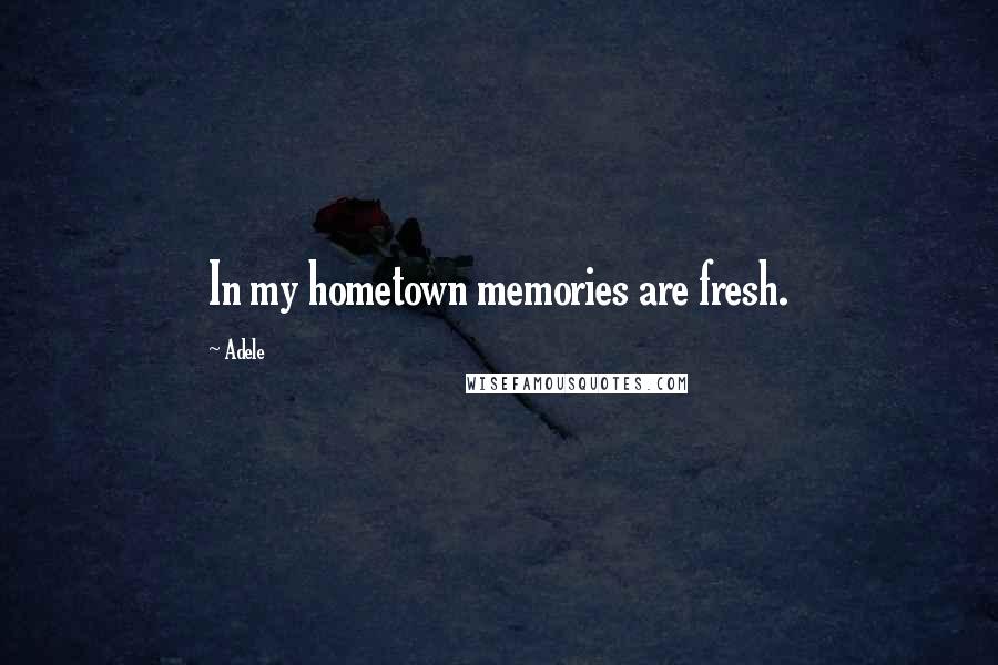 Adele Quotes: In my hometown memories are fresh.