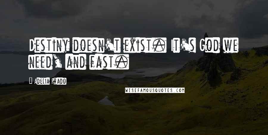 Adelia Prado Quotes: Destiny doesn't exist. It's God we need, and fast.