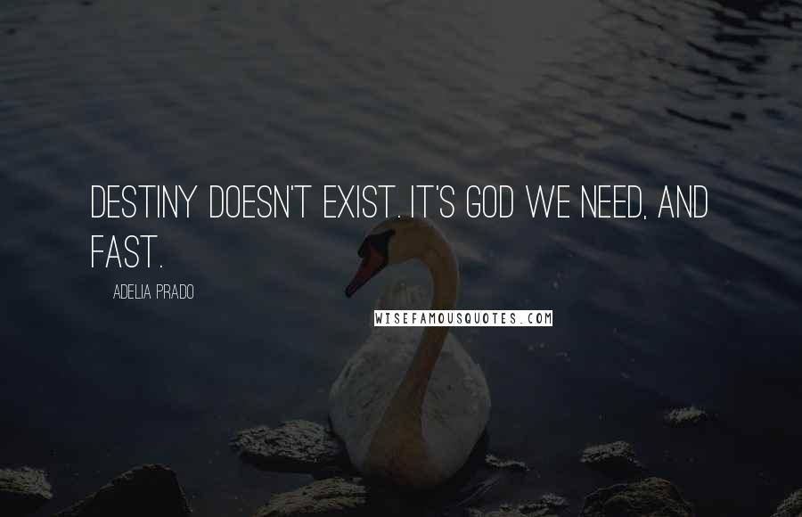 Adelia Prado Quotes: Destiny doesn't exist. It's God we need, and fast.